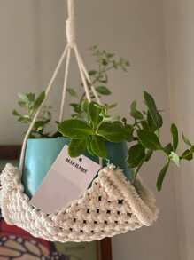 1set Bead Decor Hanging Basket - Multicolor - View 4