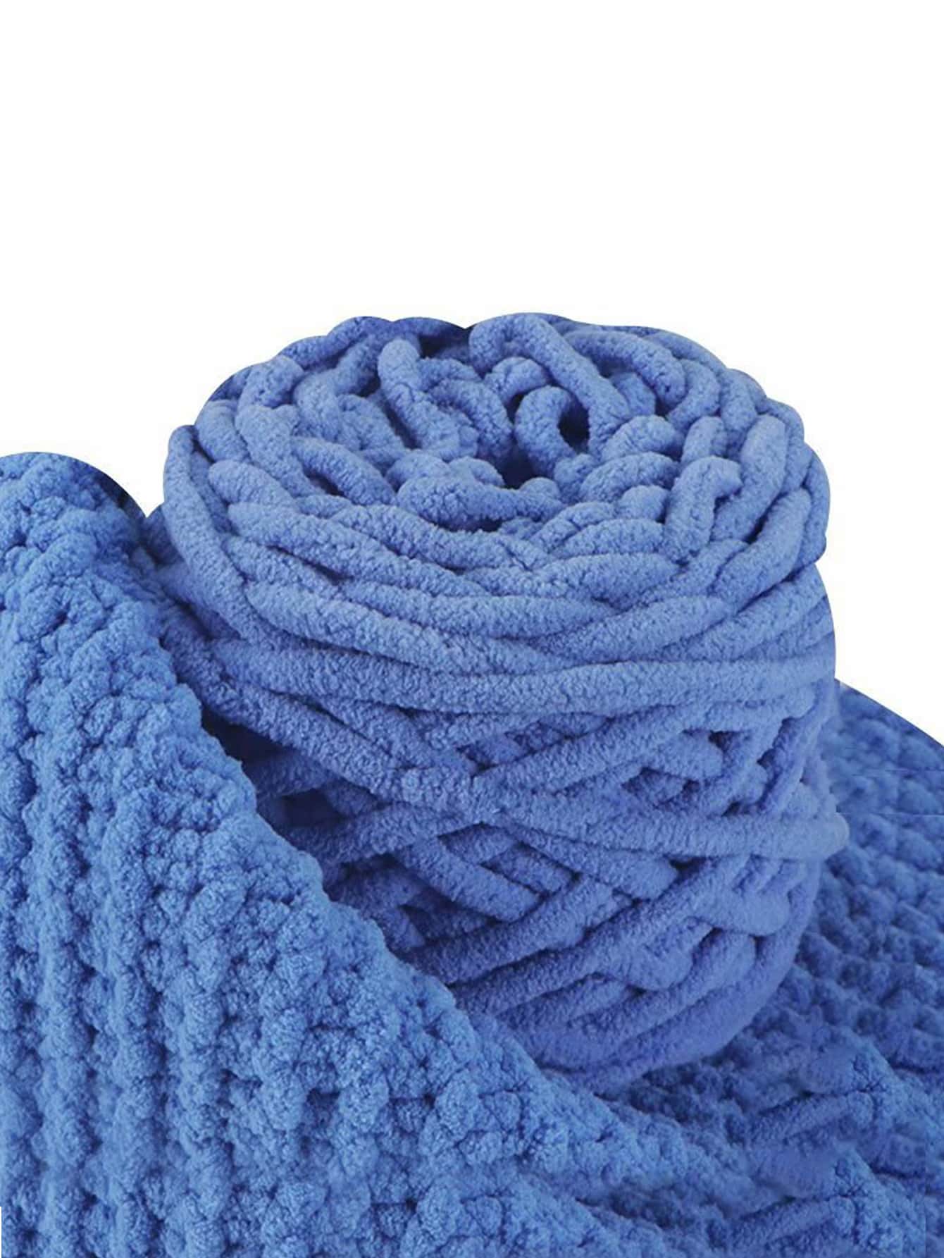 Hilo De Lana Grueso Para Tejer A Mano, Hilo Grueso Para Zapatos De Ganchillo, Bordado A Mano, 1 Ud./2 Uds. - azul real - Ver 1