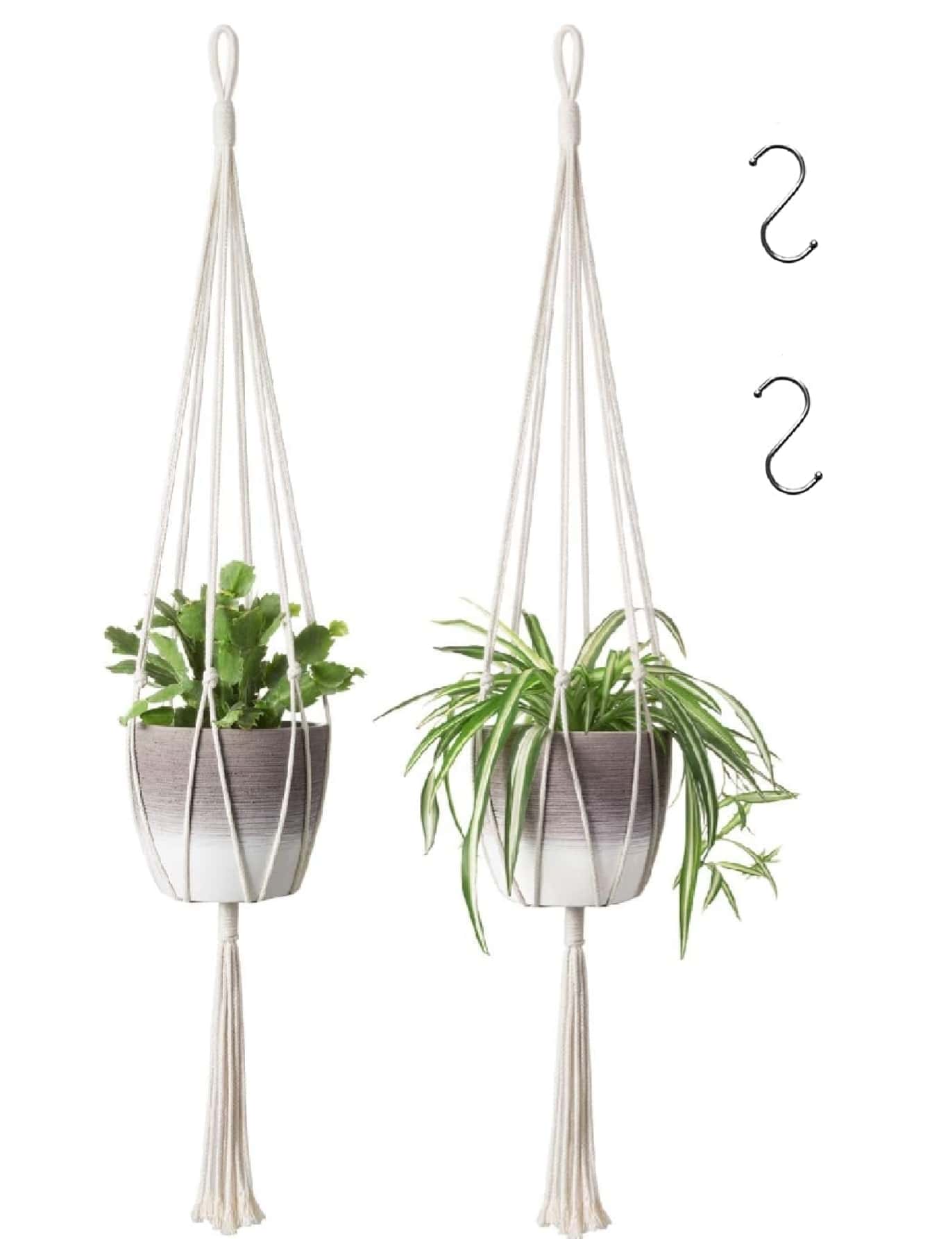 2pcs Woven Hanging Basket - Multicolor - View 1