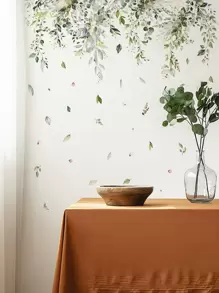 1 件植物图案墙贴，自粘墙贴，用于家居装饰，贴纸，墙贴花，乙烯基贴花，用于家居装饰，春季装饰品，让您的家焕然一新，拉玛装饰贴纸礼物生日毕业 - 彩色 - 查看 2