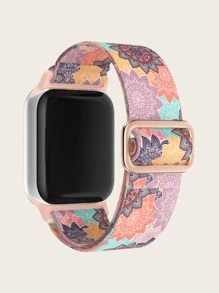 1入組曼陀羅紋手錶帶，適用於蘋果手錶系列SE/9/8/7/6/5/4/3/2/1，38mm/40mm/41mm/42mm/44mm/45mm/49mm蘋果手錶表帶 - 彩色 - 查看 2