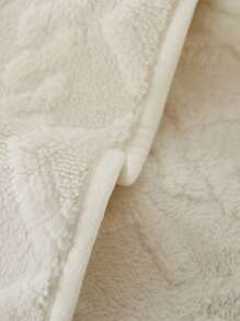 1pc Jacquard Plush Sofa Cushion, Simple Style, Soft And Warm, Anti-slip Back, Four Seasons Available - Beige - View 5