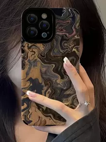 Apple Marble Pattern Phone Case Compatible With IPhone 11,IPhone 13,Galaxy A14 Waterproof Shockproof Anti-Fall Scratch Resistant