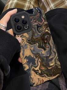 Apple Marble Pattern Phone Case Compatible With IPhone 11,IPhone 13,Galaxy A14 Waterproof Shockproof Anti-Fall Scratch Resistant