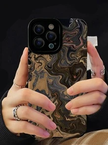 Apple Marble Pattern Phone Case Compatible With IPhone 11,IPhone 13,Galaxy A14 Waterproof Shockproof Anti-Fall Scratch Resistant