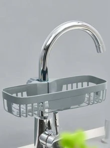 1pc Multifunction Faucet Storage Rack - Grey - View 4