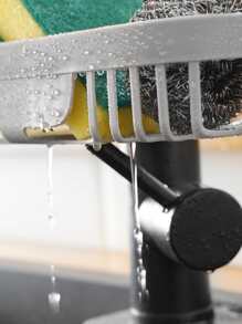 1pc Multifunction Faucet Storage Rack - Grey - View 6