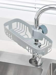 1pc Multifunction Faucet Storage Rack - Grey - View 5
