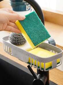 1pc Multifunction Faucet Storage Rack - Grey - View 7