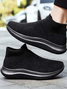 Giày thể thao nam màu trơn - màu đen - Xem 2