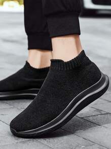 Giày thể thao nam màu trơn - màu đen - Xem 3