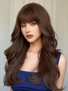 Long Body Wave Synthetic Wig With Bangs