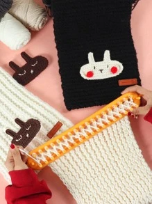 1入組隨機色塑膠DIY編織工具 - 黃色 - 查看 3