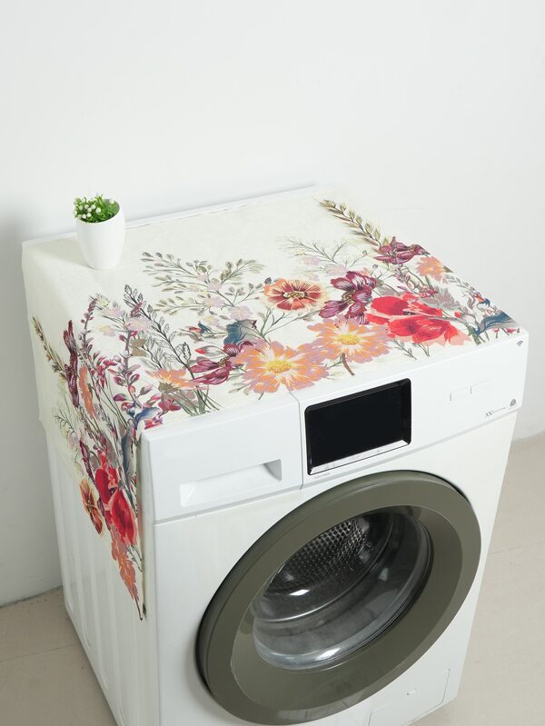 1pc Flower Pattern Washing Machine Cover SHEIN USA