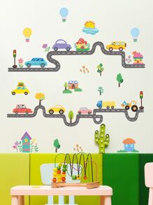 1入組車圖案牆貼 - 彩色 - 查看 3