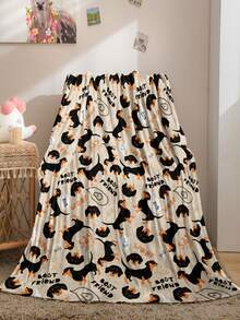 1入組卡通狗樣式毯子 - 彩色 - 查看 2