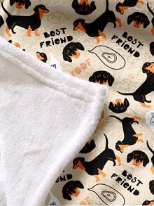 1入組卡通狗樣式毯子 - 彩色 - 查看 4