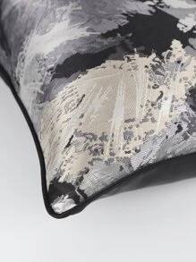 1pc Modern Minimalist Black & Grey Jacquard Decorative Pillow Cover, Suitable For Sofa, Living Room, Bedroom, 45cm*45cm, 18inch*18inch, Home Decor, Room Decor, Office Decor, Living Room Decor (No Pillow Insert) - Multicolor - View 7