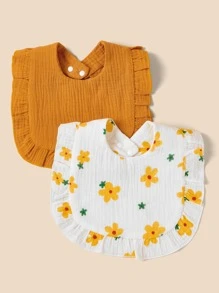 2 yếm rắn và yếm hoa cho bé - Nhiều màu - Xem 1