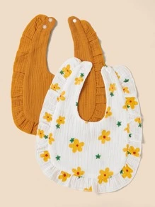 2 yếm rắn và yếm hoa cho bé - Nhiều màu - Xem 2