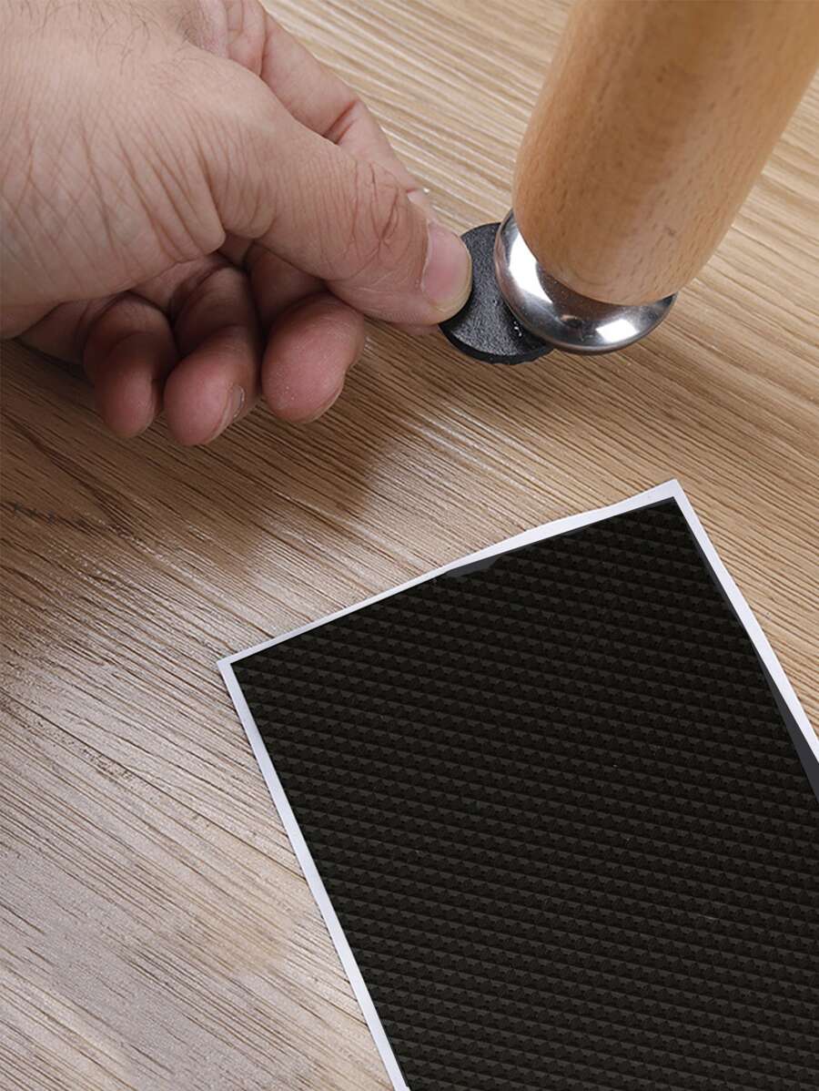 1pc Solid Color Furniture Pad - Black - View 1