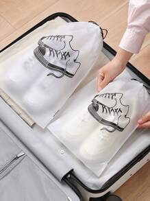 1入組卡通圖案鞋子收納 - 白色 - 查看 4