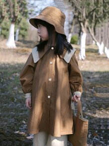 小女童1入組誇大領口燈籠袖外套