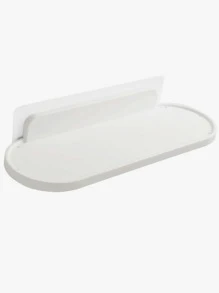 1 Treo Tường ABS Phòng Tắm Giá Đựng Đồ, Chắc Chắn Đơn Giản Có Thể Giặt Kệ Lưu Trữ Đơn Vị Cho Phòng Tắm Giặt - trắng - Xem 4