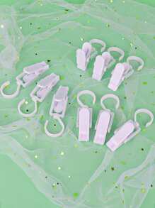 2pcs Solid Color Cap Clip, Gender Reveal Party, Perfect For Birthdays, Weddings, Parties, The Perfect Gift For Colleagues, Friends, And Family, Back To School - White - View 6