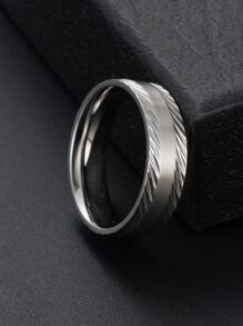 الموضة و شائع للرجال محكم خاتم معدني فولاذ غير قابل للصدأ الى مجوهرات هدية و الى A أنيق نظرة - فضي - مشاهدة 2