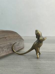 1 pieza Figura decorativa vintage de color bronce de una rata de la fortuna, mejor regalo