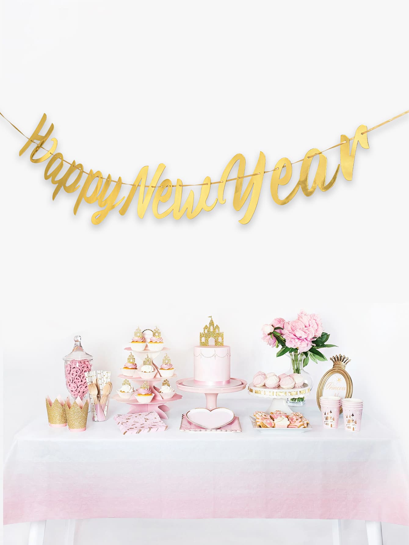 1pc New Year Party Decorative Banner - Gold - View 1
