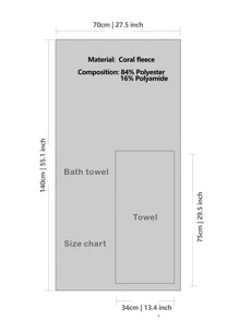 1pc Cupid Embroidered Bath Towel & 1pc Hand Towel Set - Khaki - View 4