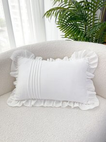 1pc Lace Cushion Cover Or Lumbar Pillowcase - White - View 4