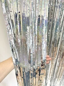 Holografik Desen Püskül Flama - Bạc - Xem 4