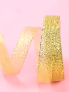 1roll Metallic Random Color Gift Ribbon - Gold - View 5