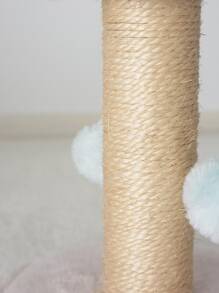 1pc Plush Ball Decor Cat Tree - Multicolor - View 5