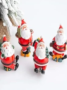 1pc Christmas Santa Claus Shaped Random Decoration Craft - Multicolor - View 1