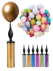 1pc 28.5 x 4.8CM Random Portable Balloon Pump Plastic Minimalist Durable Balloon Pump Compatible With Festival Celebration - Multicolor - View 1