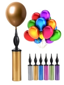 1pc 28.5 x 4.8CM Random Portable Balloon Pump Plastic Minimalist Durable Balloon Pump Compatible With Festival Celebration - Multicolor - View 3