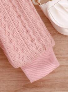 幼儿小女孩卡通刺绣连帽泰迪熊衬里棉服外套