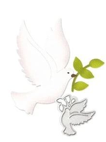 1pc Dove Shaped Cutting Die - Silver - View 1