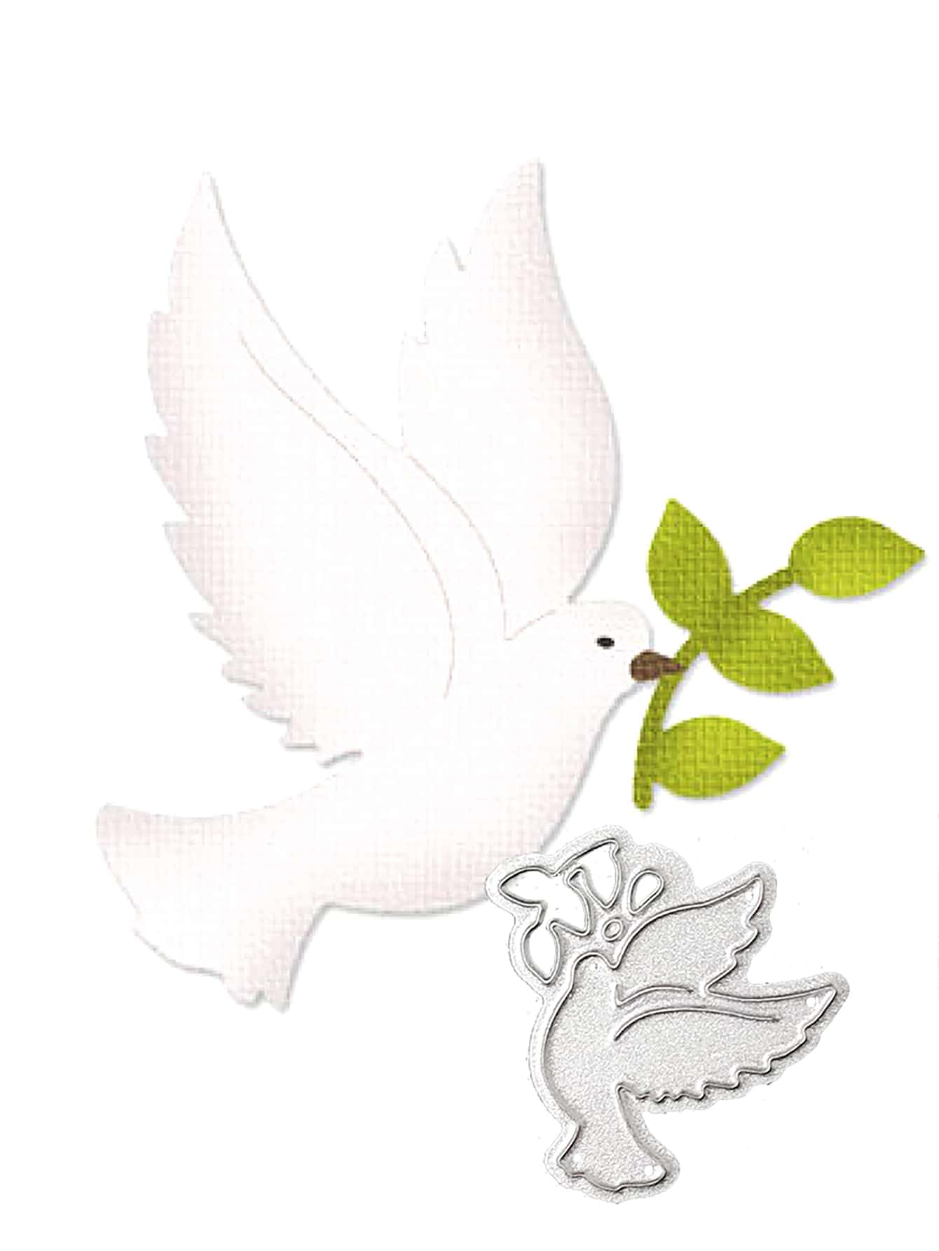 1pc Dove Shaped Cutting Die - Silver - View 1