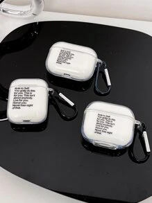 1 Miếng Đồ họa Chữ cái Ốp Clear tương thích với Airpods Đối với AirPods1/2 AirPods - Nhiều màu - Xem 1