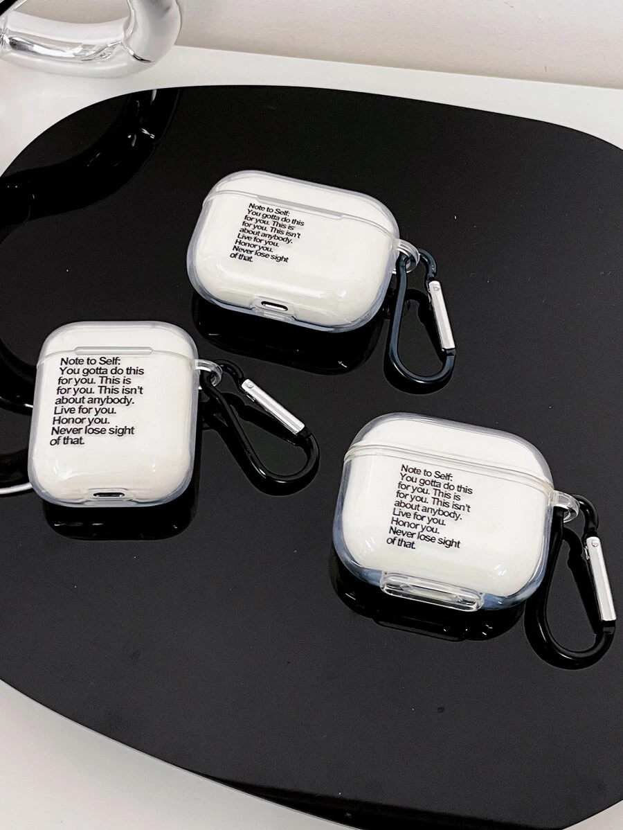 1 Miếng Đồ họa Chữ cái Ốp Clear tương thích với Airpods Đối với AirPods1/2 AirPods - Nhiều màu - Xem 1