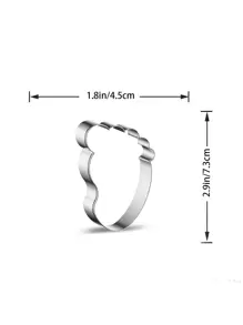 1pc Footprint Shaped Cookie Cutter - Silver - View 3
