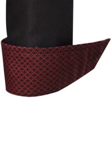 Manfinity Mode Men Contrast Trim Button Up Shirt - Black - View 5