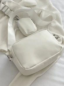 高中生 大学新生 多功能斜挎包 单肩包 休闲包 迷你男士绗缝方形包（带零钱包） 手提包 书包（适合旅行、大学、户外、运动、返校） 多功能宿舍斜挎包（适合男士） 斜挎包 侧包 学校用品 秋季男士斜挎包 圆筒包 老钱 万圣节 男士圣诞礼物 尖叫男士包 男士冬季感恩节假期 带迷你零钱包 迷你盒斜挎包 酷炫街头男士礼物 大容量 多功能便携 时尚休闲 爸爸礼物 男朋友礼物 度假 - 白色 - 查看 2