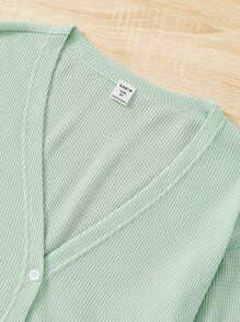 SHEIN Girls Cami Top & Trousers & Drop Shoulder Coat - Multicolor - View 4