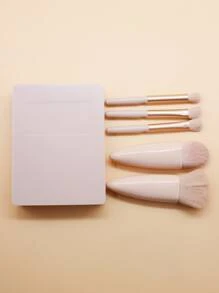 5pcs Makeup Brush Set With Storage Box , Travel Essentials,Brush Set,Makeup Brush Kit,Make Up Brush Set,Make Up Set Complete,Makeup Brush Set,Complete Makeup Kit,Brush Kit,Brushes Makeup Set,Makeup Gift Set - Apricot - View 4